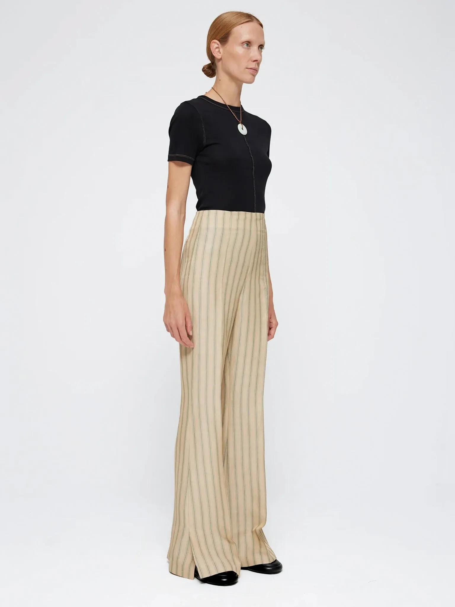 RÓHE Flared Striped Trouser Deckchair Stripe