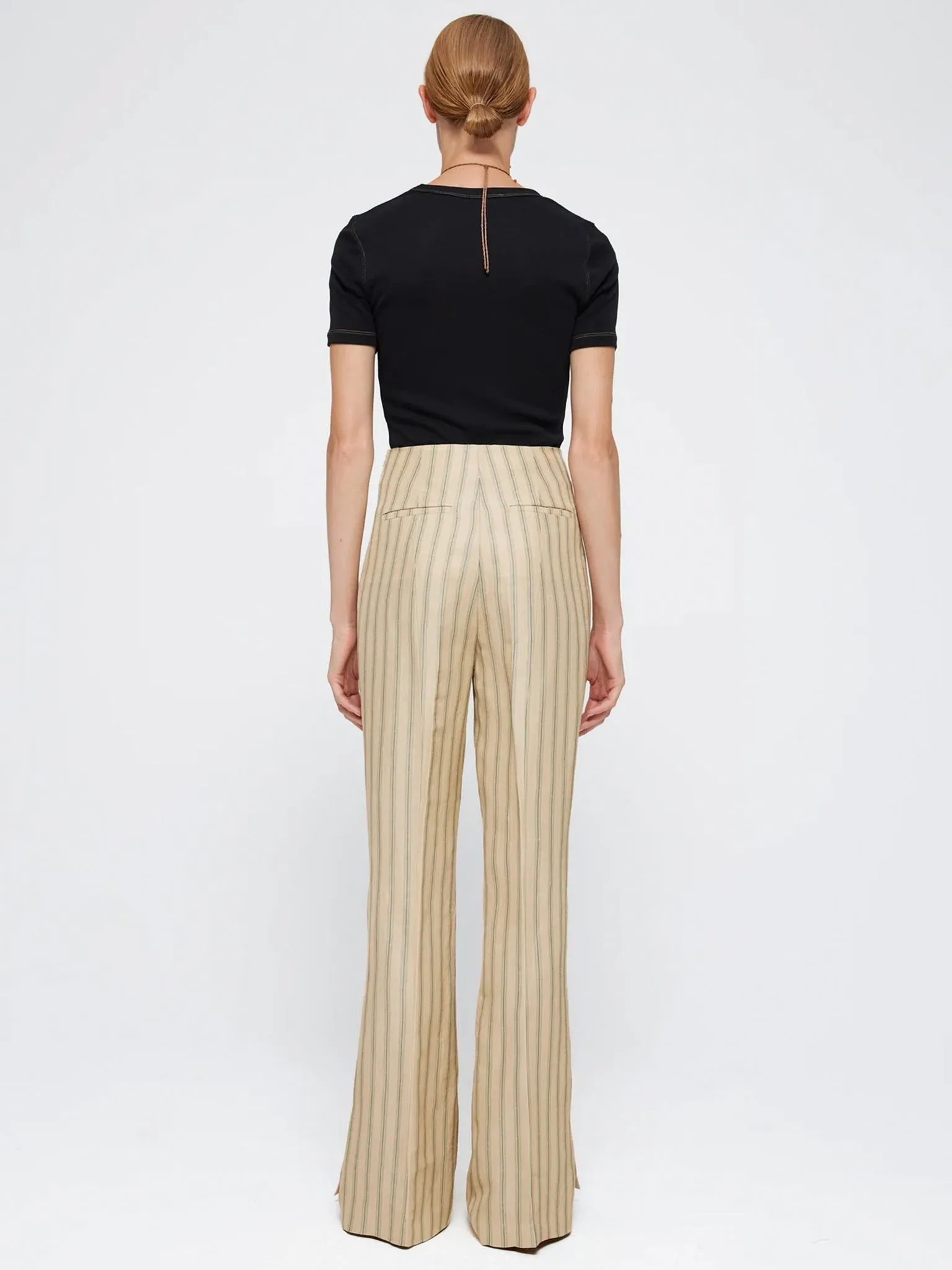 RÓHE Flared Striped Trouser Deckchair Stripe