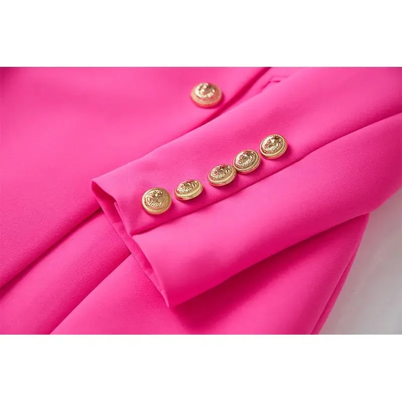 Rose Midi Long Sleeve Blazer Dress