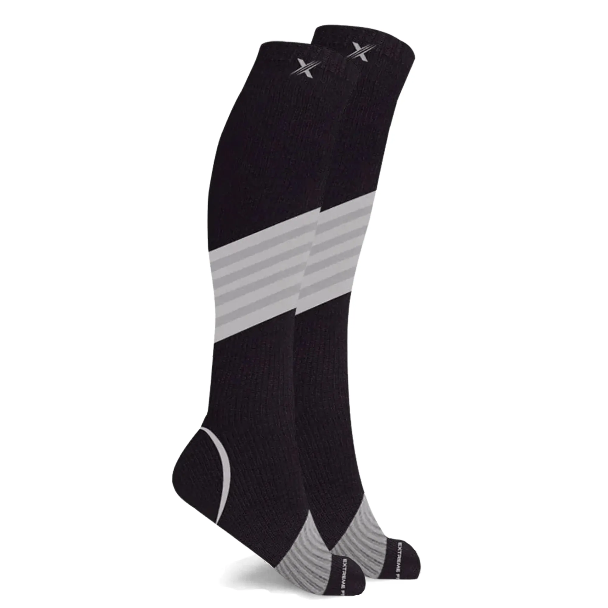 RUN  ULTRA V-STRIPED REFLECTIVE - ATHELTIC GRADE COMPRESSION SOCKS