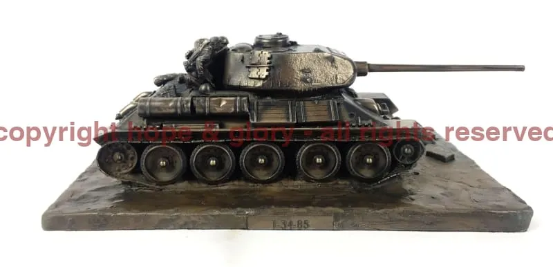 Russian T-34-85 Bronze Tank Model