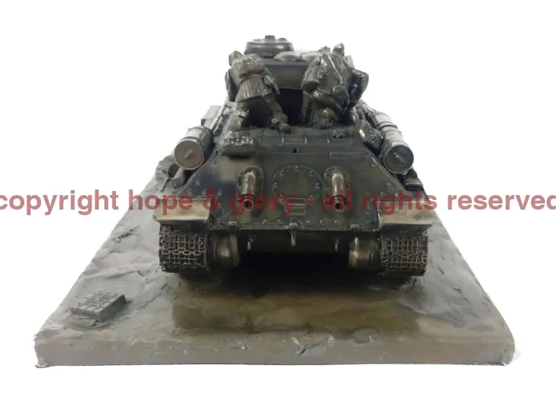 Russian T-34-85 Bronze Tank Model