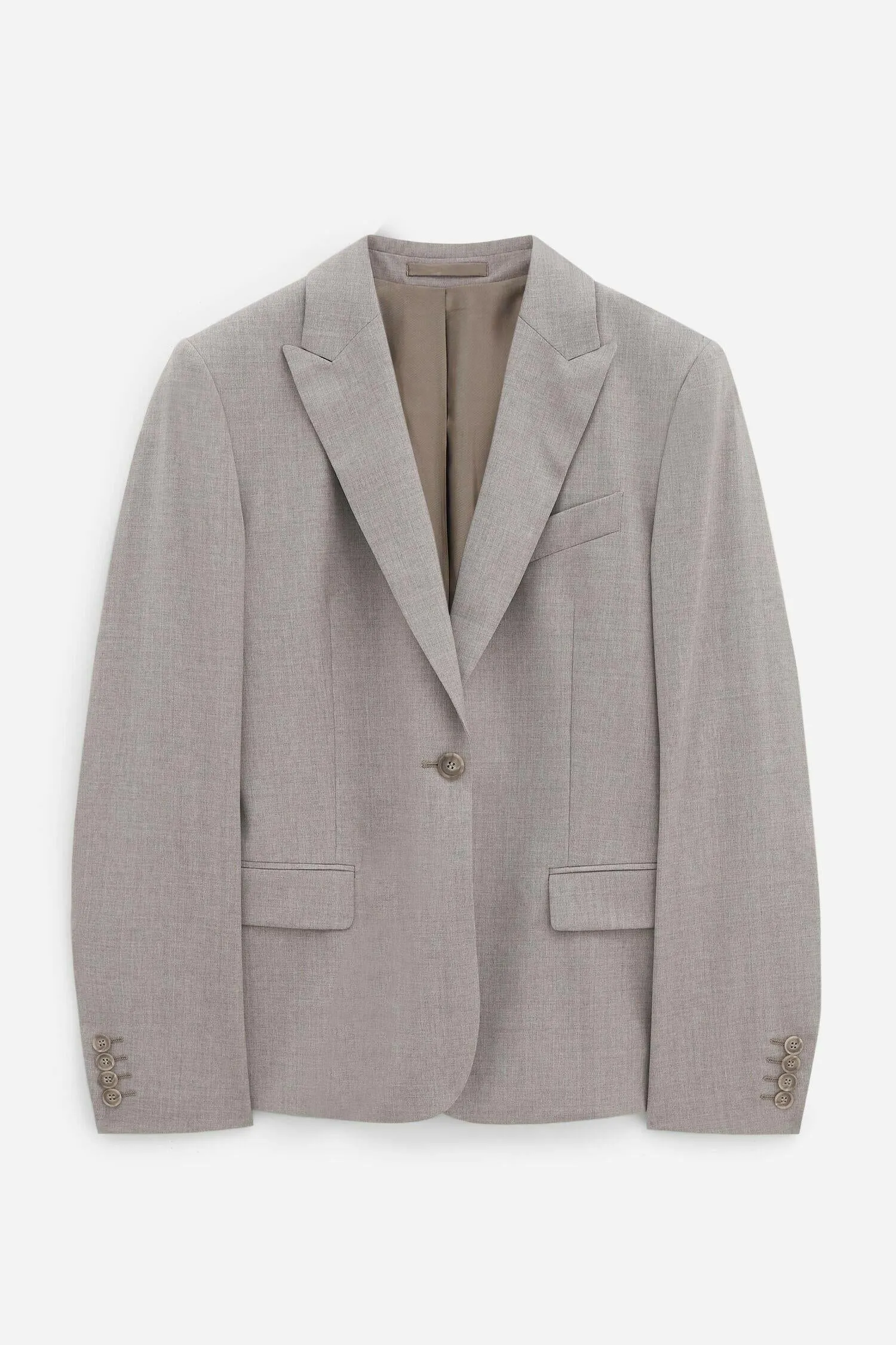 Sasha Cool Wool Blazer Faded Khaki