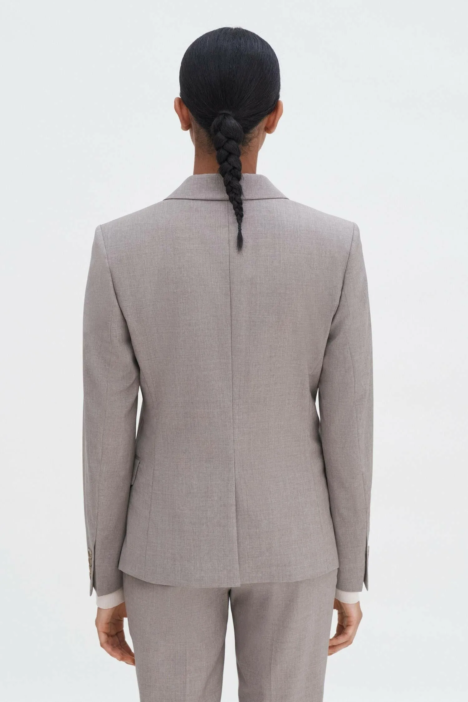 Sasha Cool Wool Blazer Faded Khaki