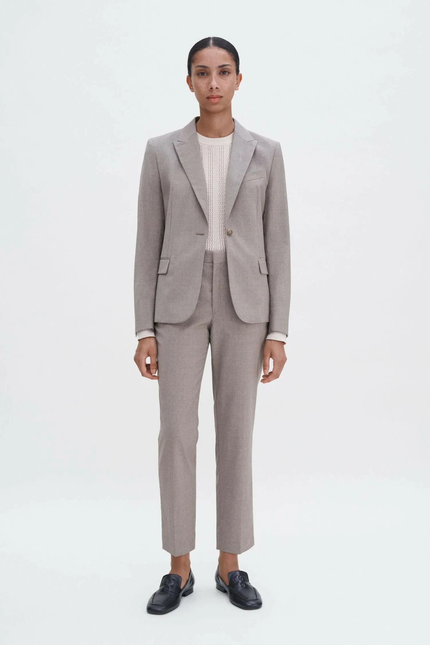 Sasha Cool Wool Blazer Faded Khaki