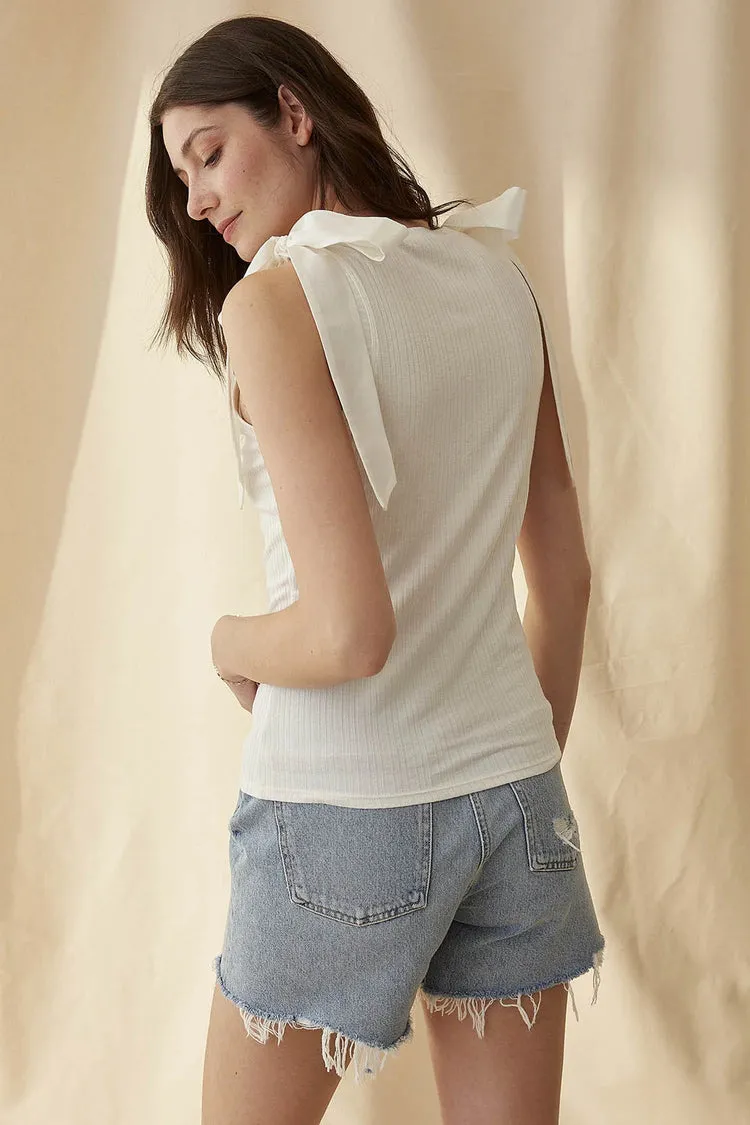 Saylor Tank in Spa White
