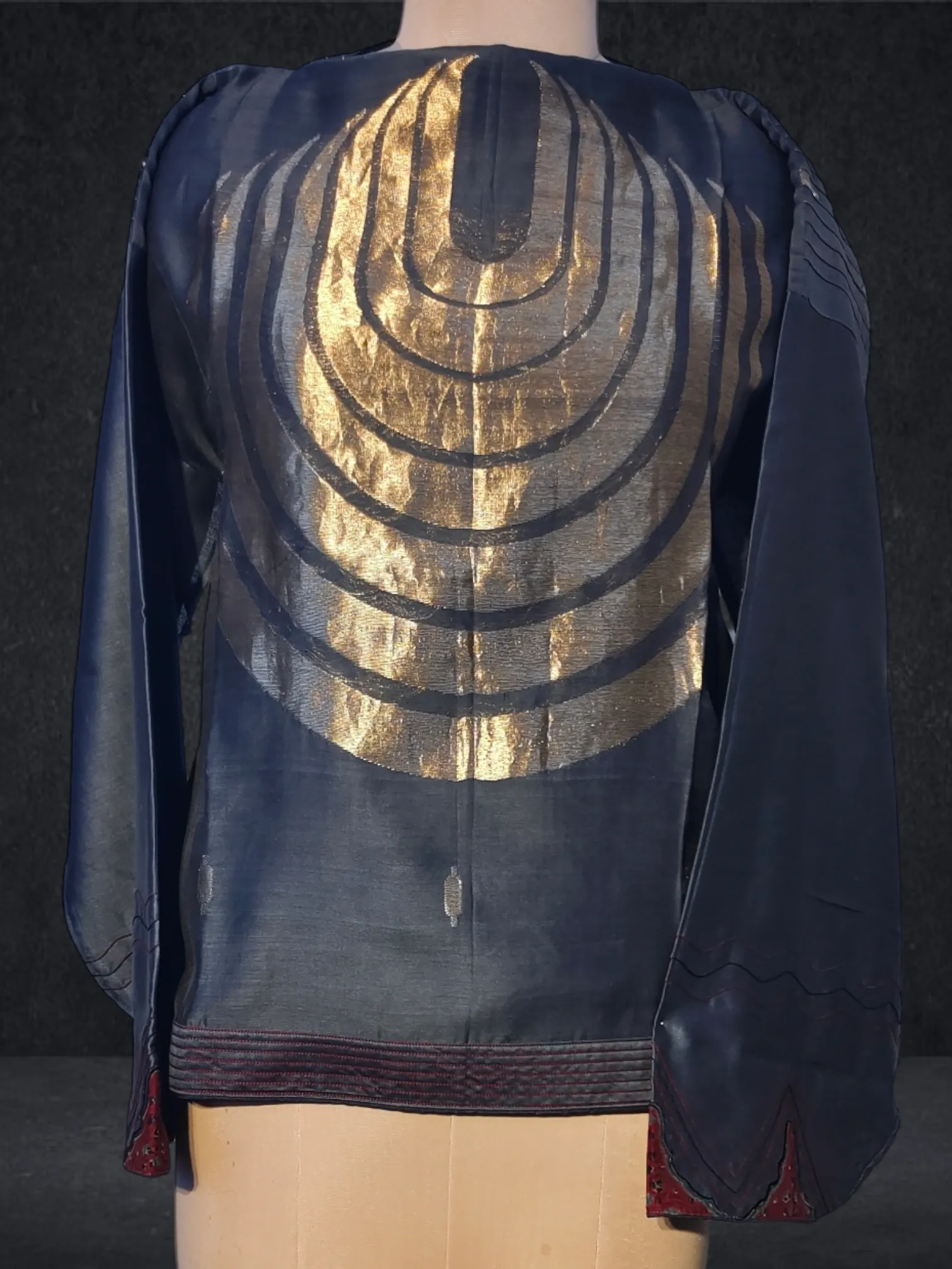 Semistitched Chanderi Zariwoven Short Jacket