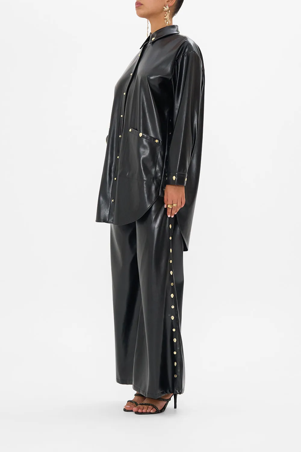 SHIRT TUNIC WITH POCKETS NOUVEAU NOIR