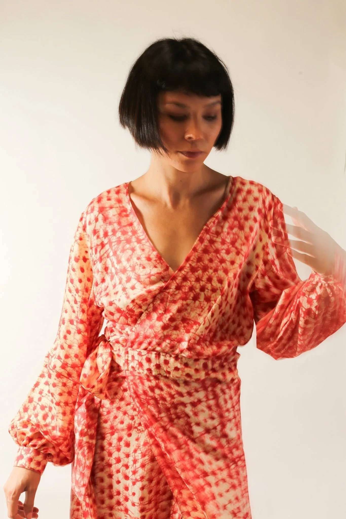 Silk WRAP DRESS CECYLIA