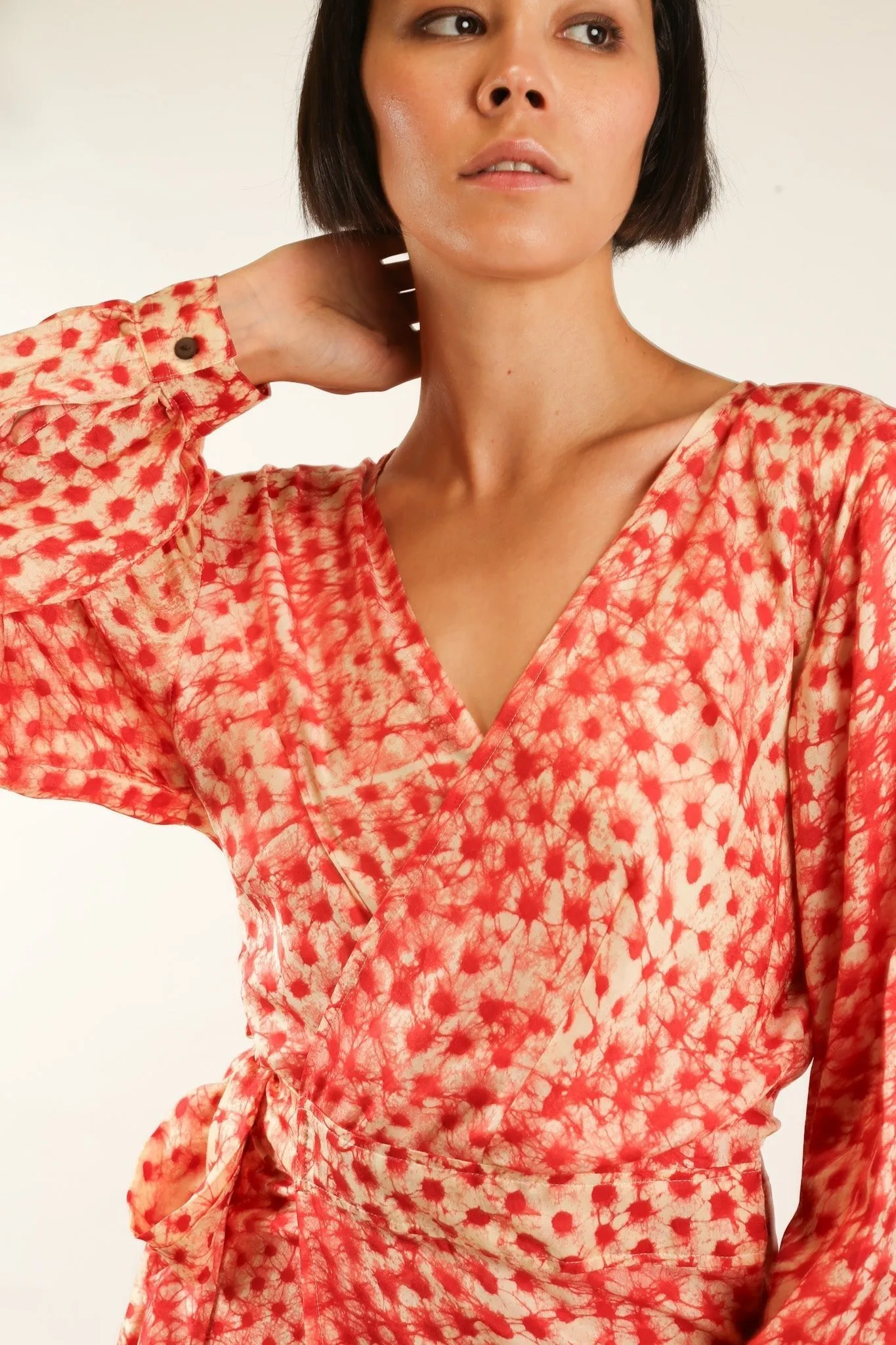 Silk WRAP DRESS CECYLIA