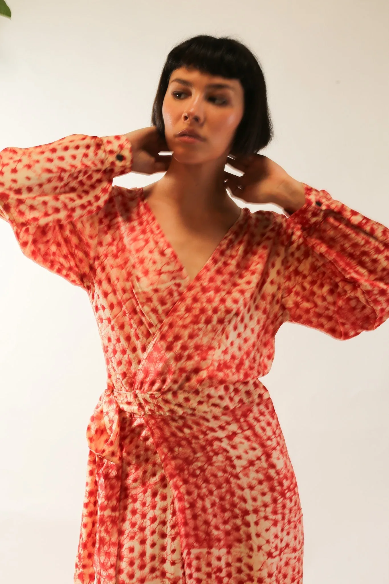 Silk WRAP DRESS CECYLIA