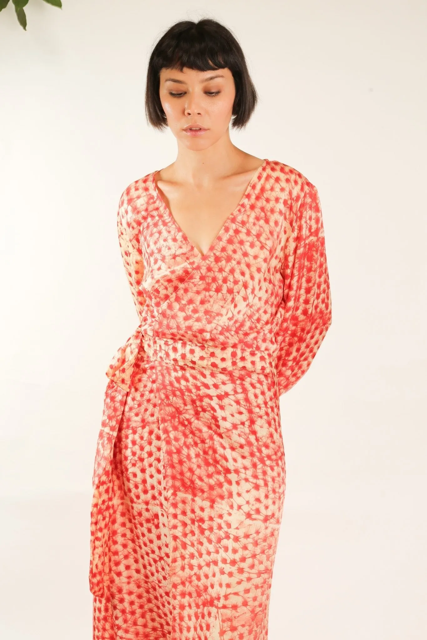 Silk WRAP DRESS CECYLIA