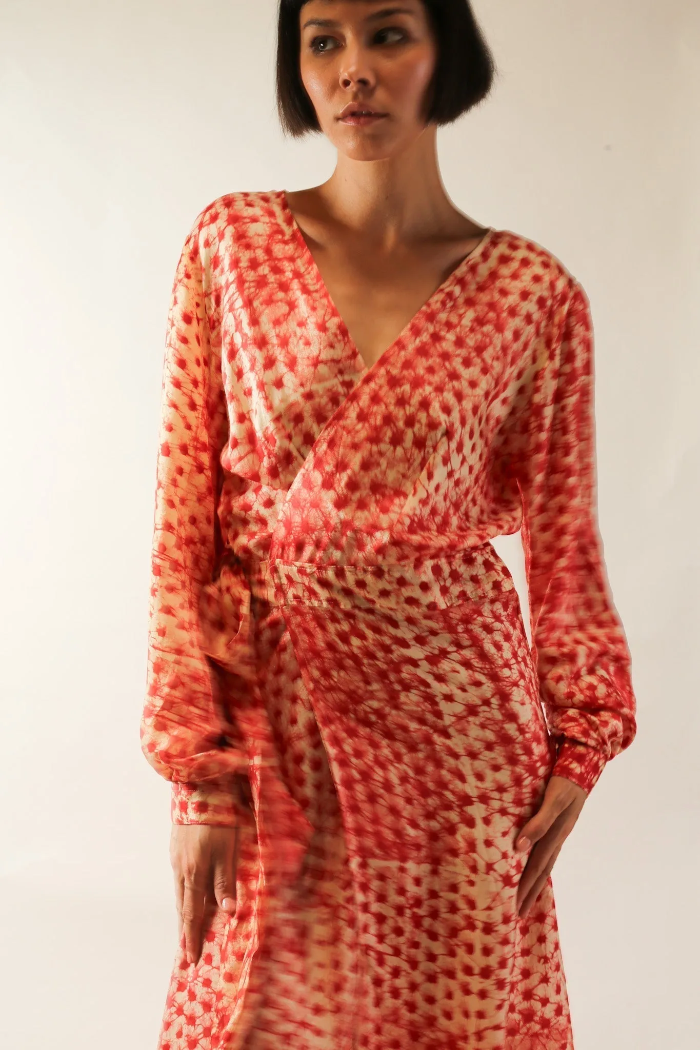 Silk WRAP DRESS CECYLIA