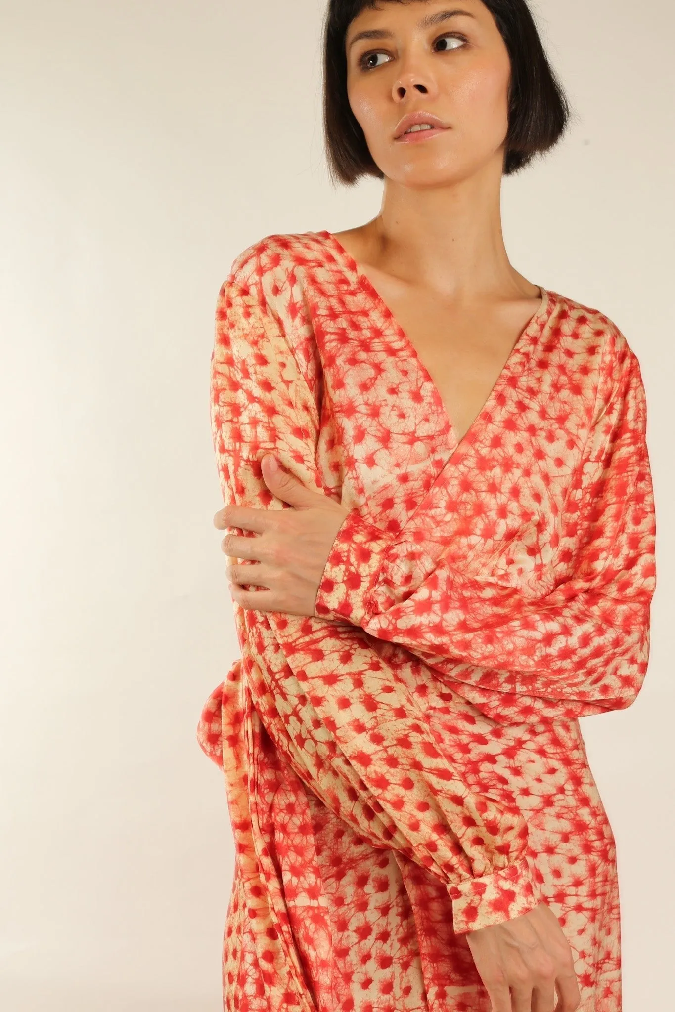 Silk WRAP DRESS CECYLIA