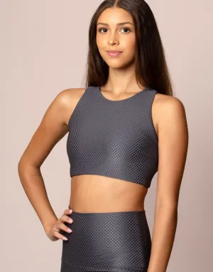 Silver Diamonds HOTWORX Jacquard Crop