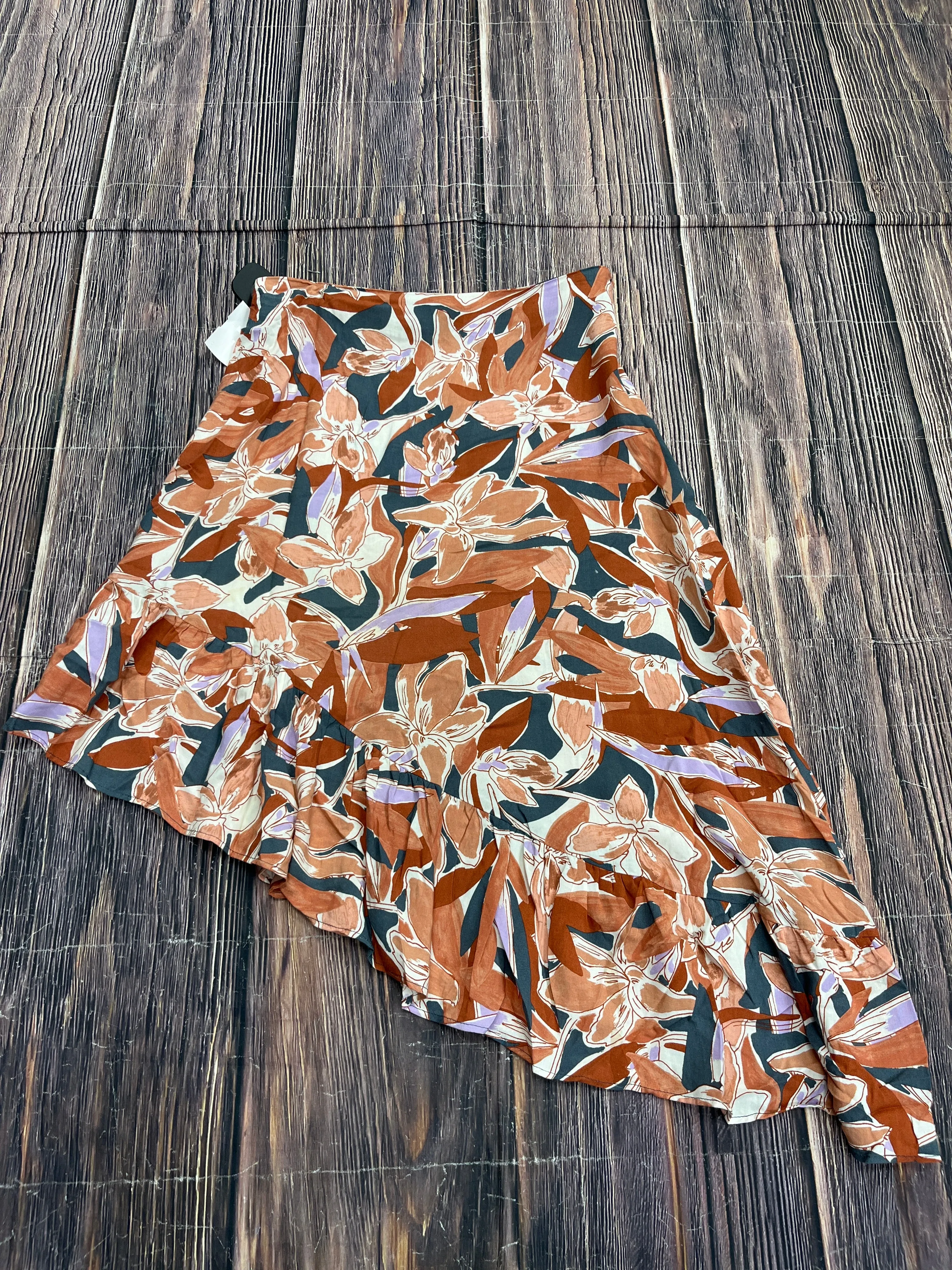 Skirt Midi By Nine West In Orange, Size: S