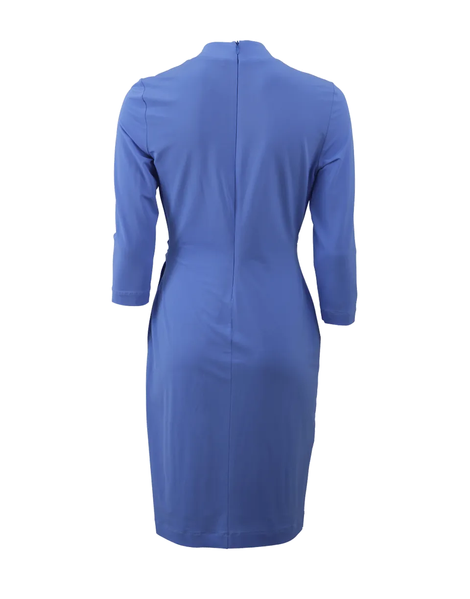 Solid Wrap Dress