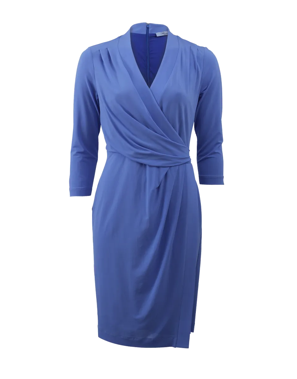 Solid Wrap Dress