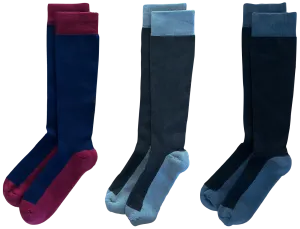 SOLIDS 3-pack of American Made 15-20mmHg OTC Compression Socks