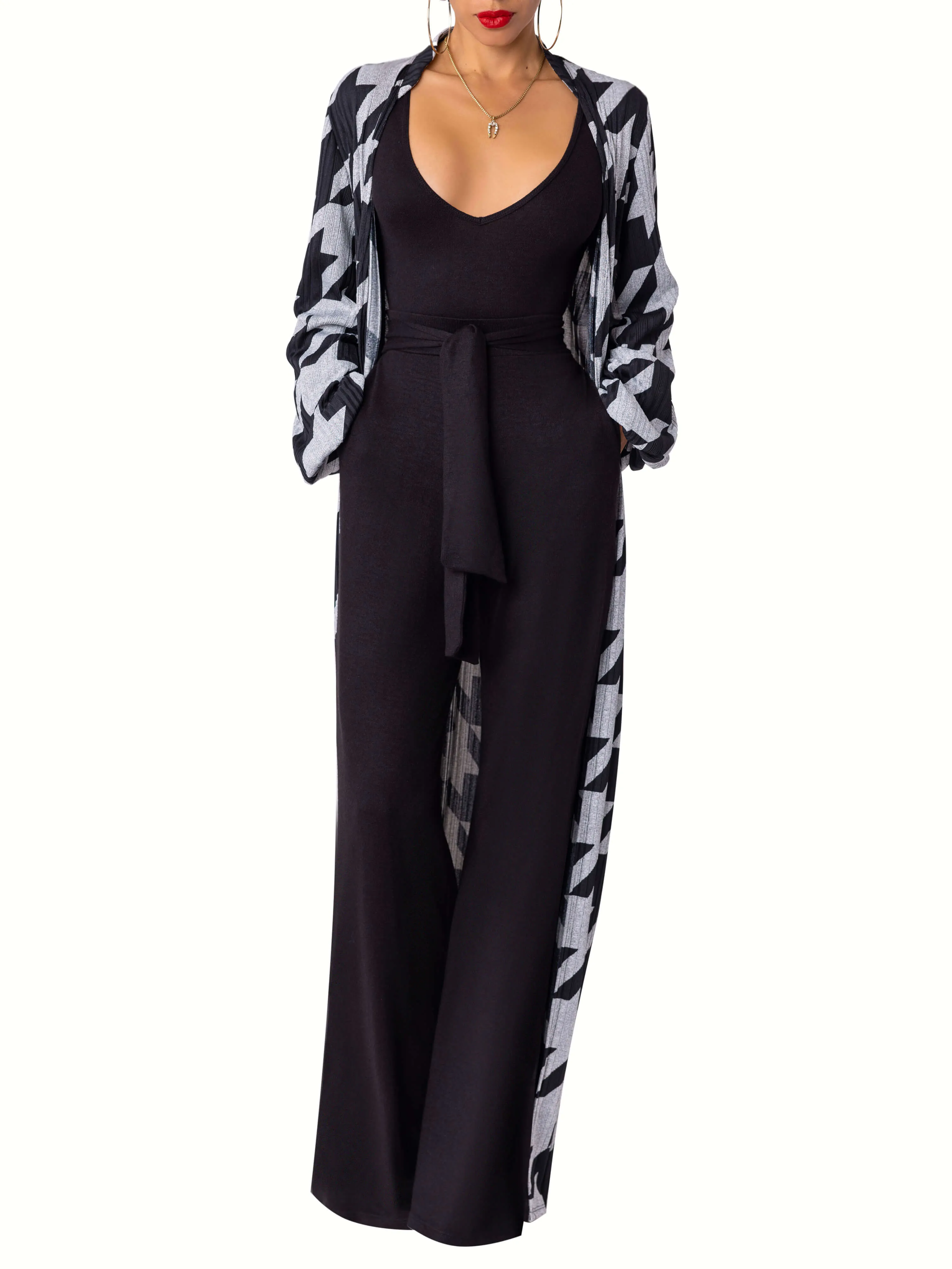 “Sonia” Black Belted Pants