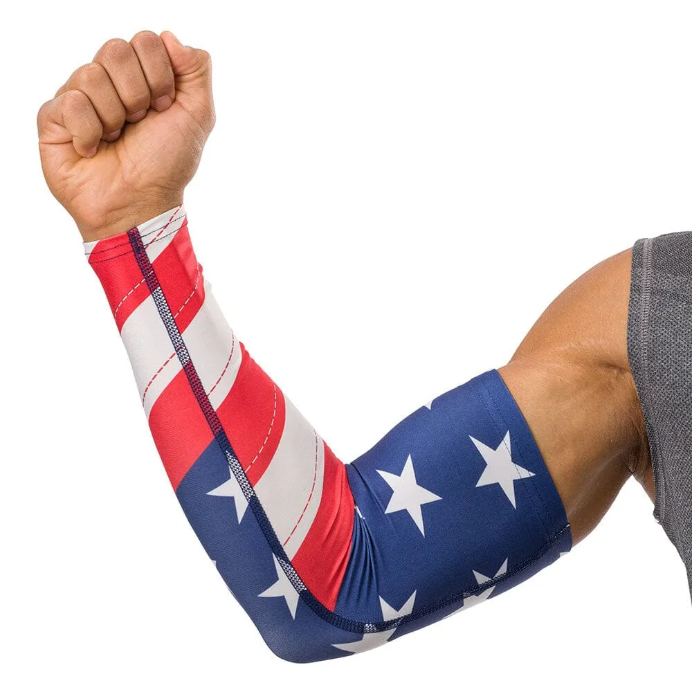 Stars & Stripes/Gold Showtime Compression Arm Sleeve