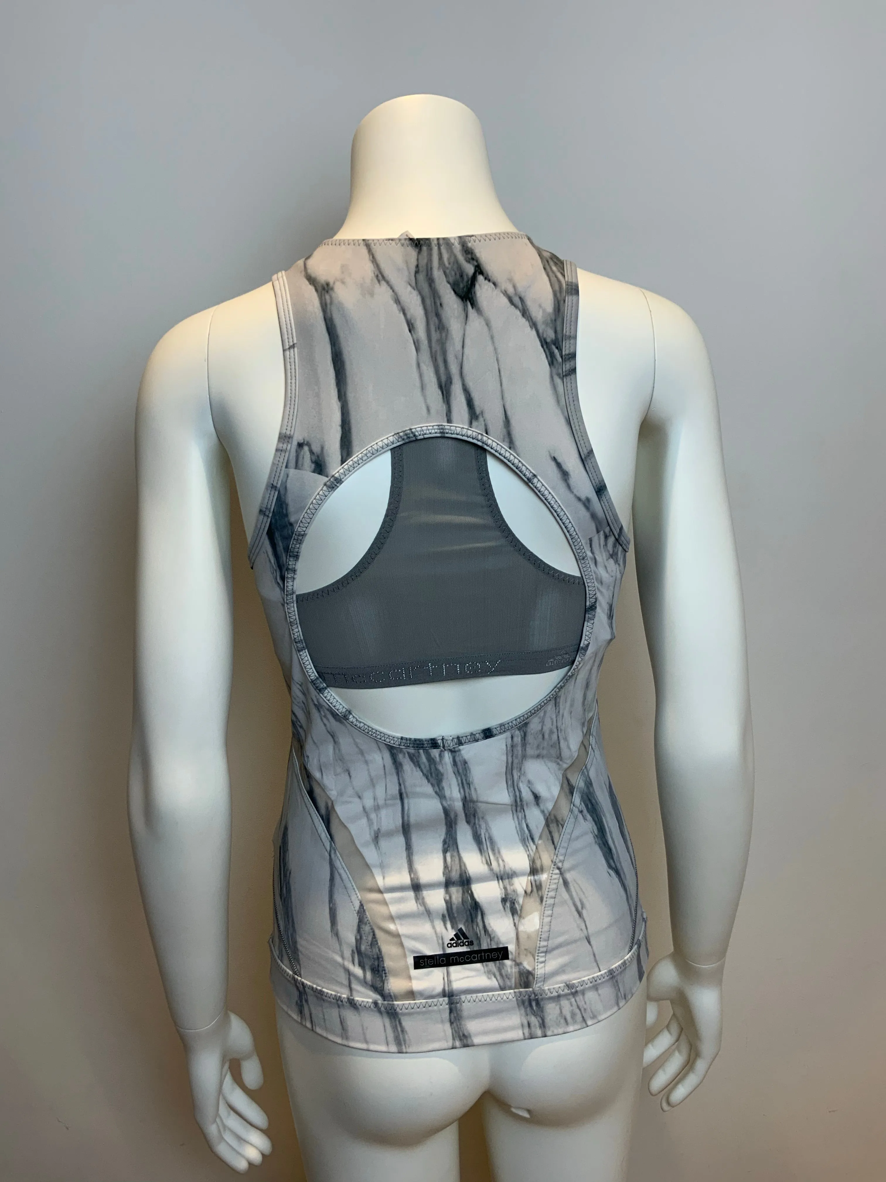 STELLA MCCARTNEY For ADIDAS Marble print stretch top Size 36 ladies