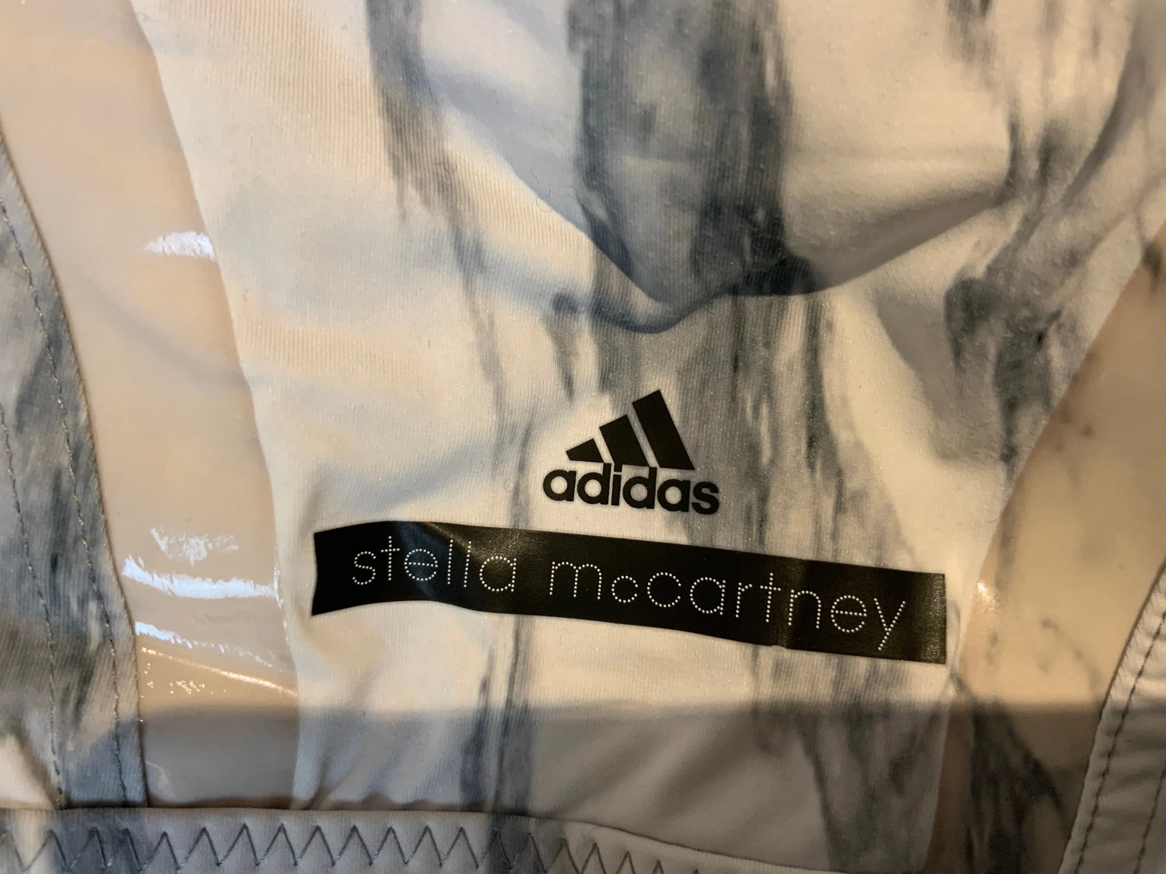 STELLA MCCARTNEY For ADIDAS Marble print stretch top Size 36 ladies