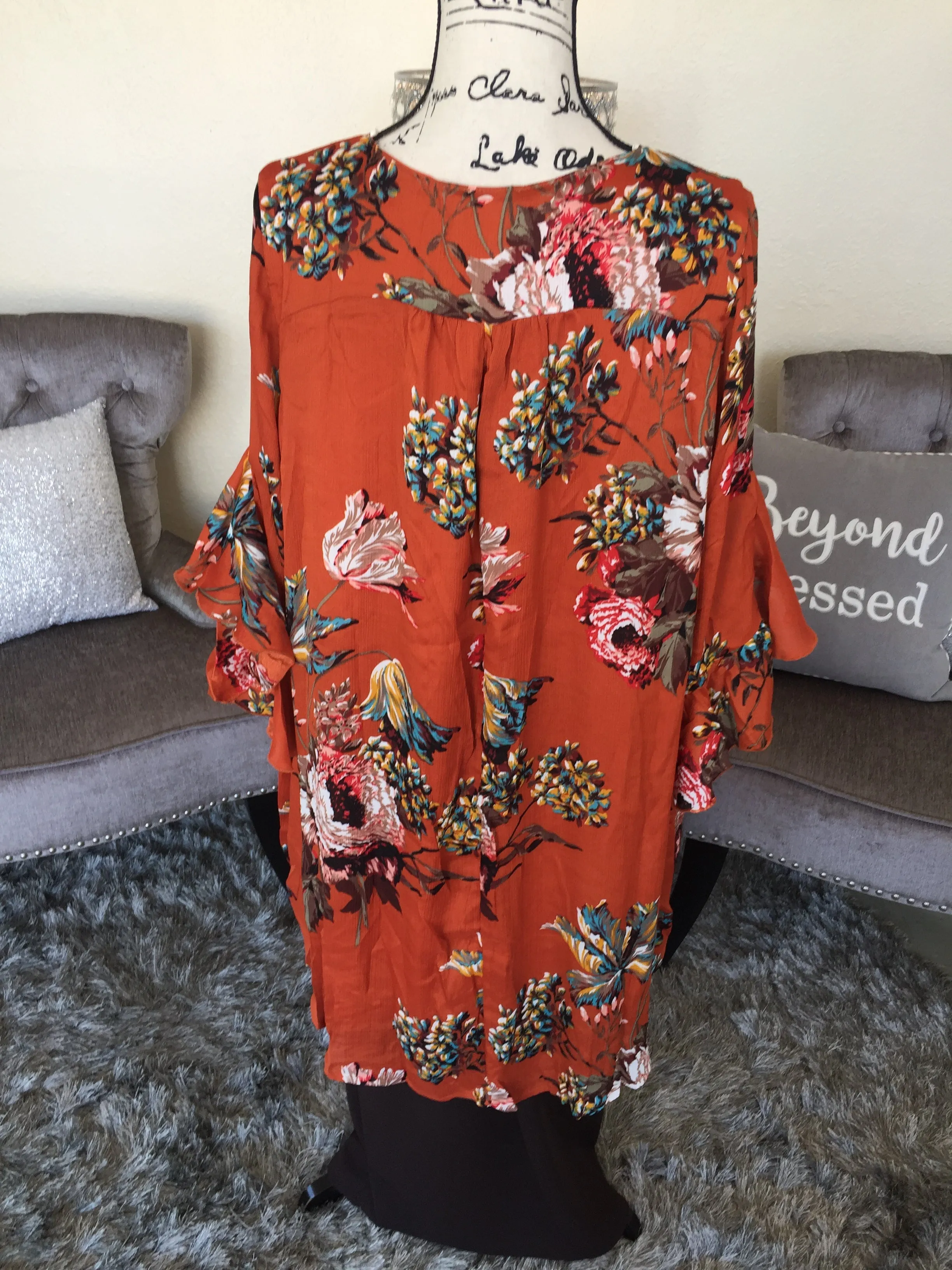 Sunset Mix Floral Tunic/Top