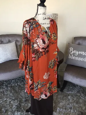 Sunset Mix Floral Tunic/Top
