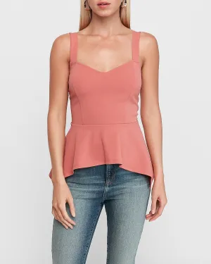 Sweetheart Handkerchief Hem Tank in Coral Blush