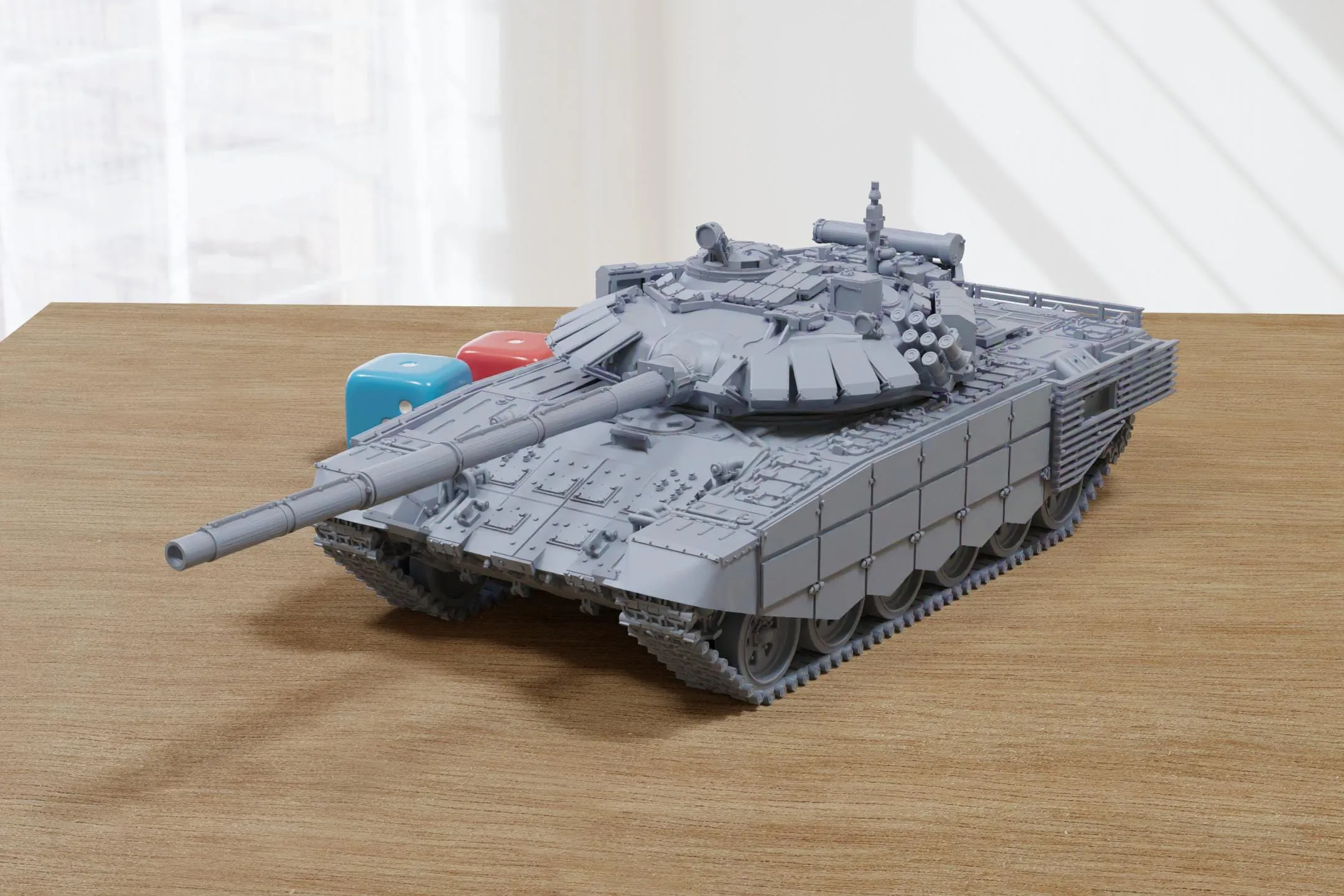 T-72B3 Obr 2016 Soviet Main Battle Tank - 3D Printed Miniature Tabletop Wargaming Combat Vehicle 28mm / 15mm  Scale