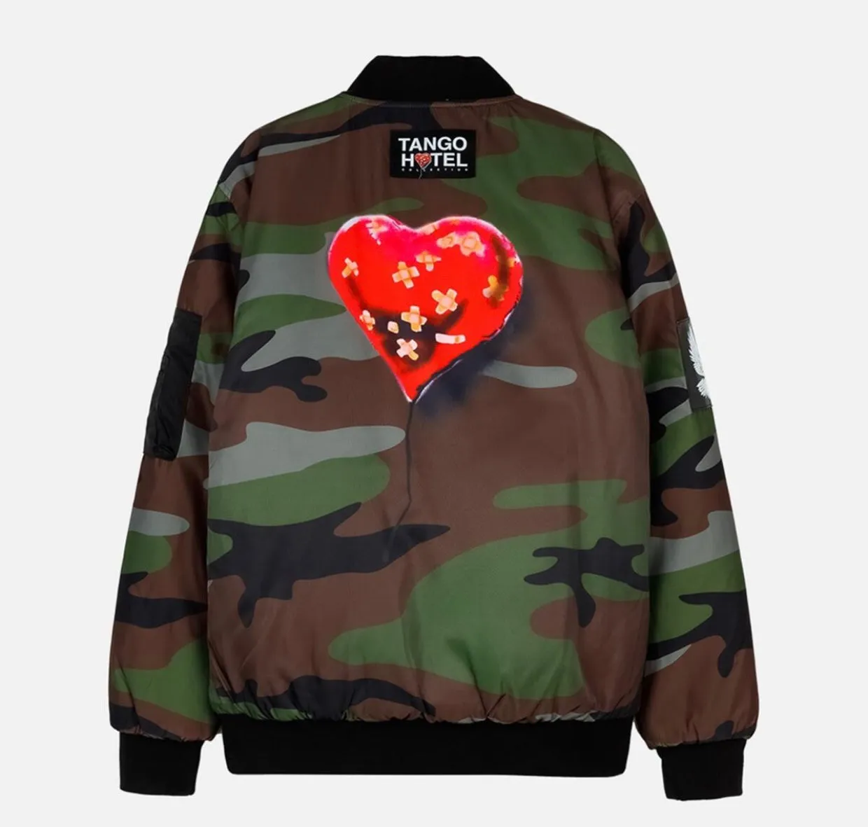 Tango Hotel Bandaged Heart MA1 Reversible Jacket (Camo)