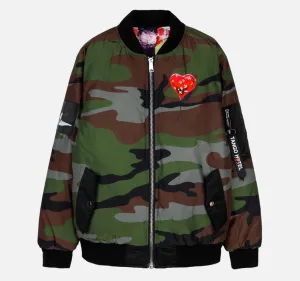 Tango Hotel Bandaged Heart MA1 Reversible Jacket (Camo)