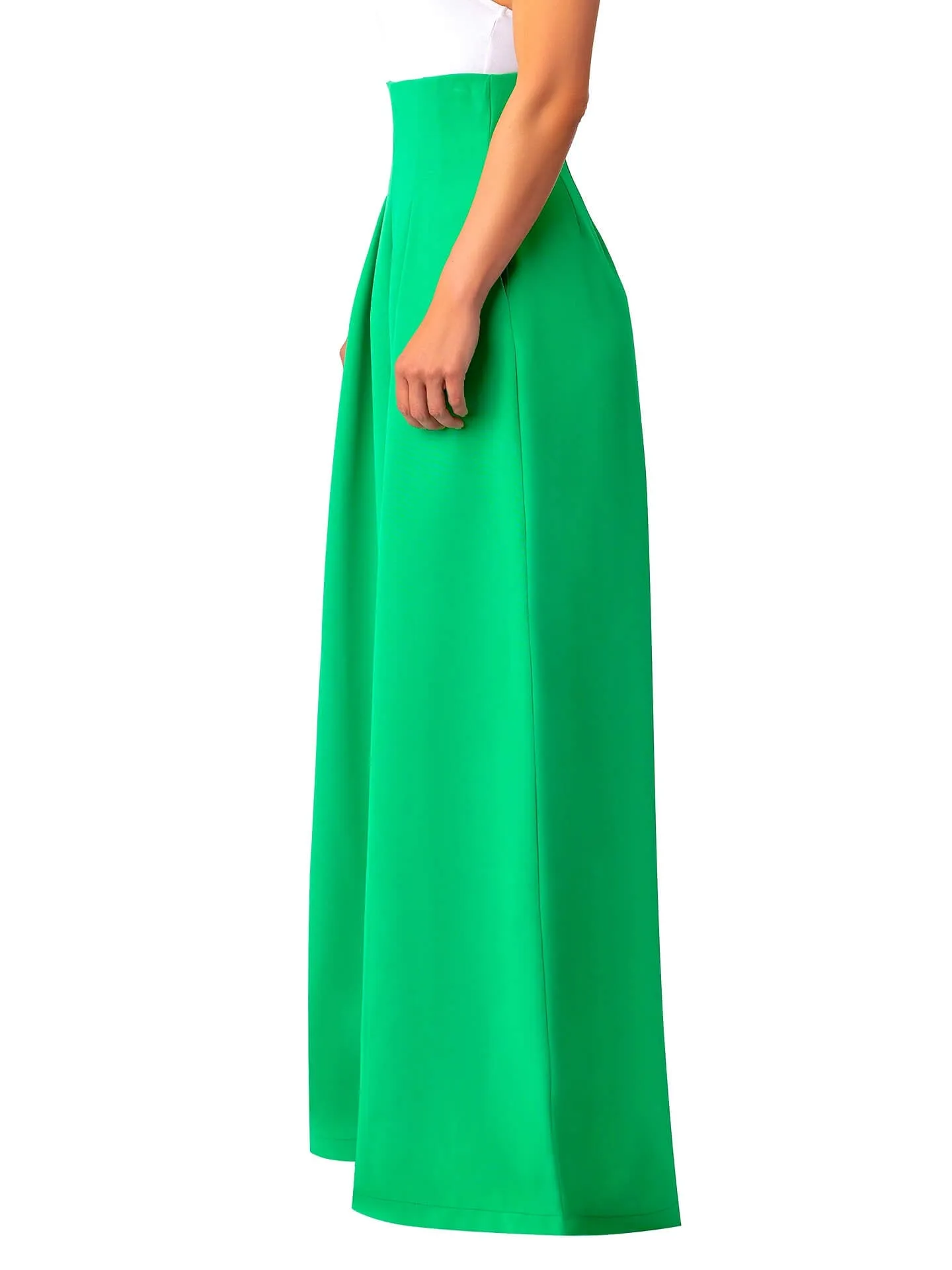 “Tèmi” Cinched Jade High Waist Pants