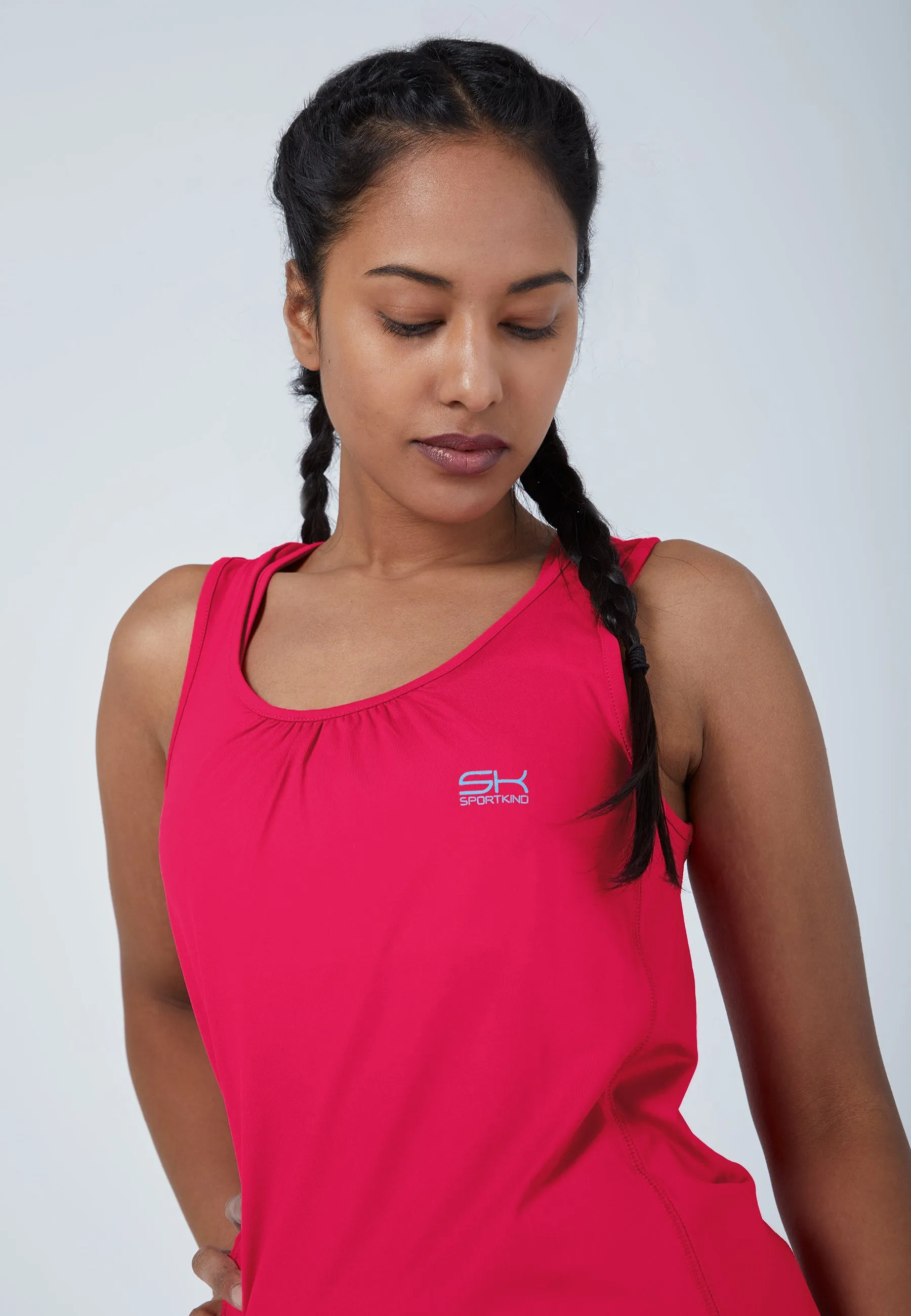 Tennis loose fit tank top, pink