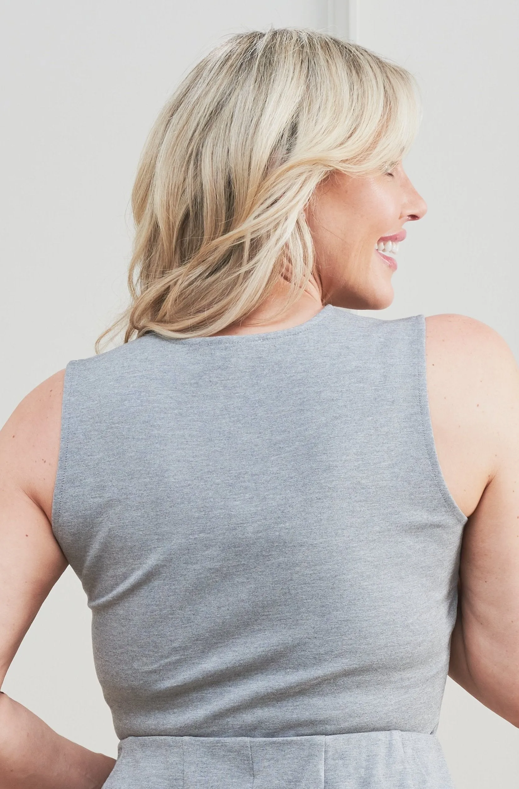 The Chloe Tank Light Heather Grey