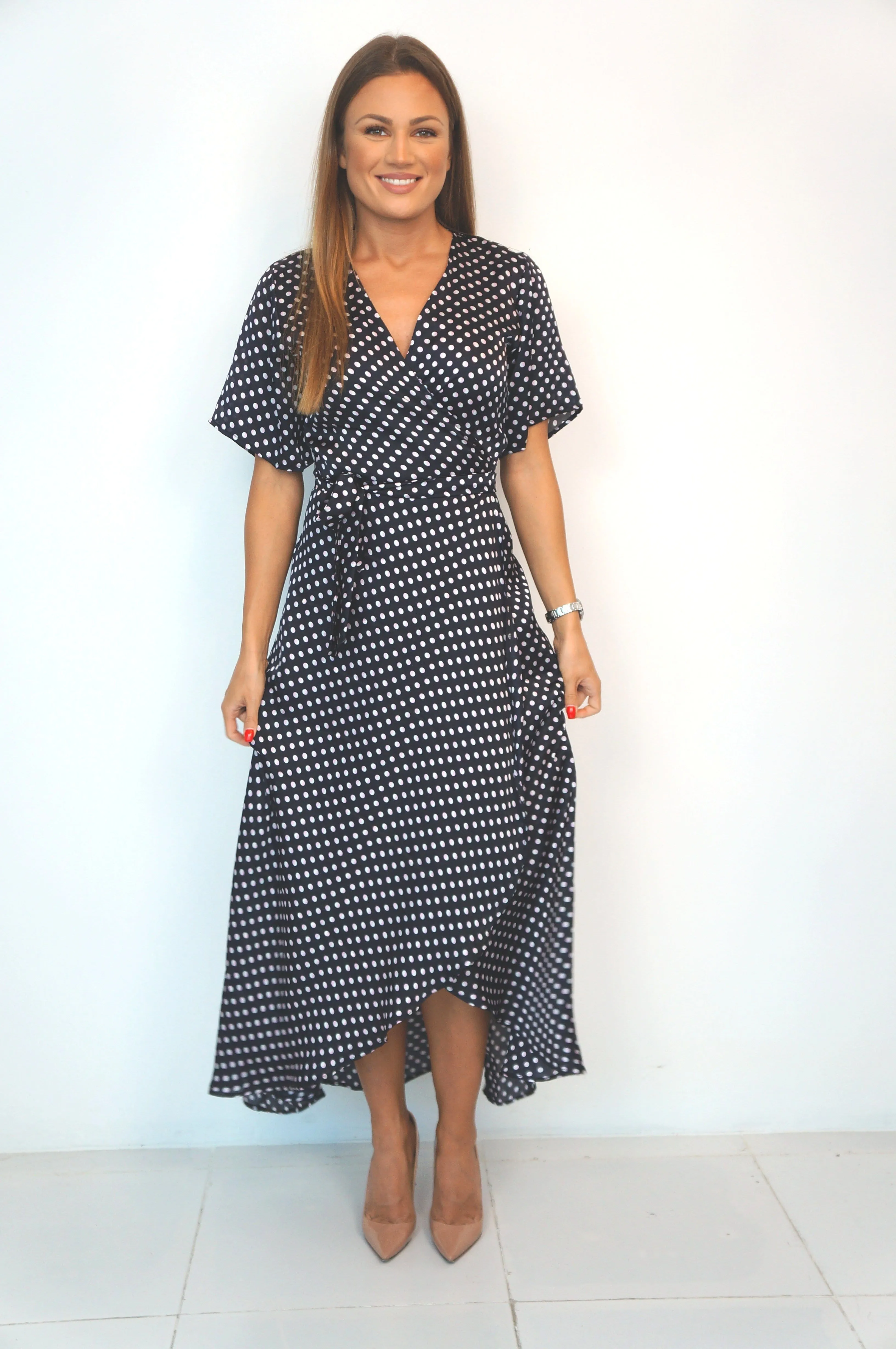 The Maxi Wrap Dress - Midnight Blush