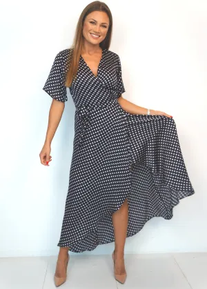 The Maxi Wrap Dress - Midnight Blush