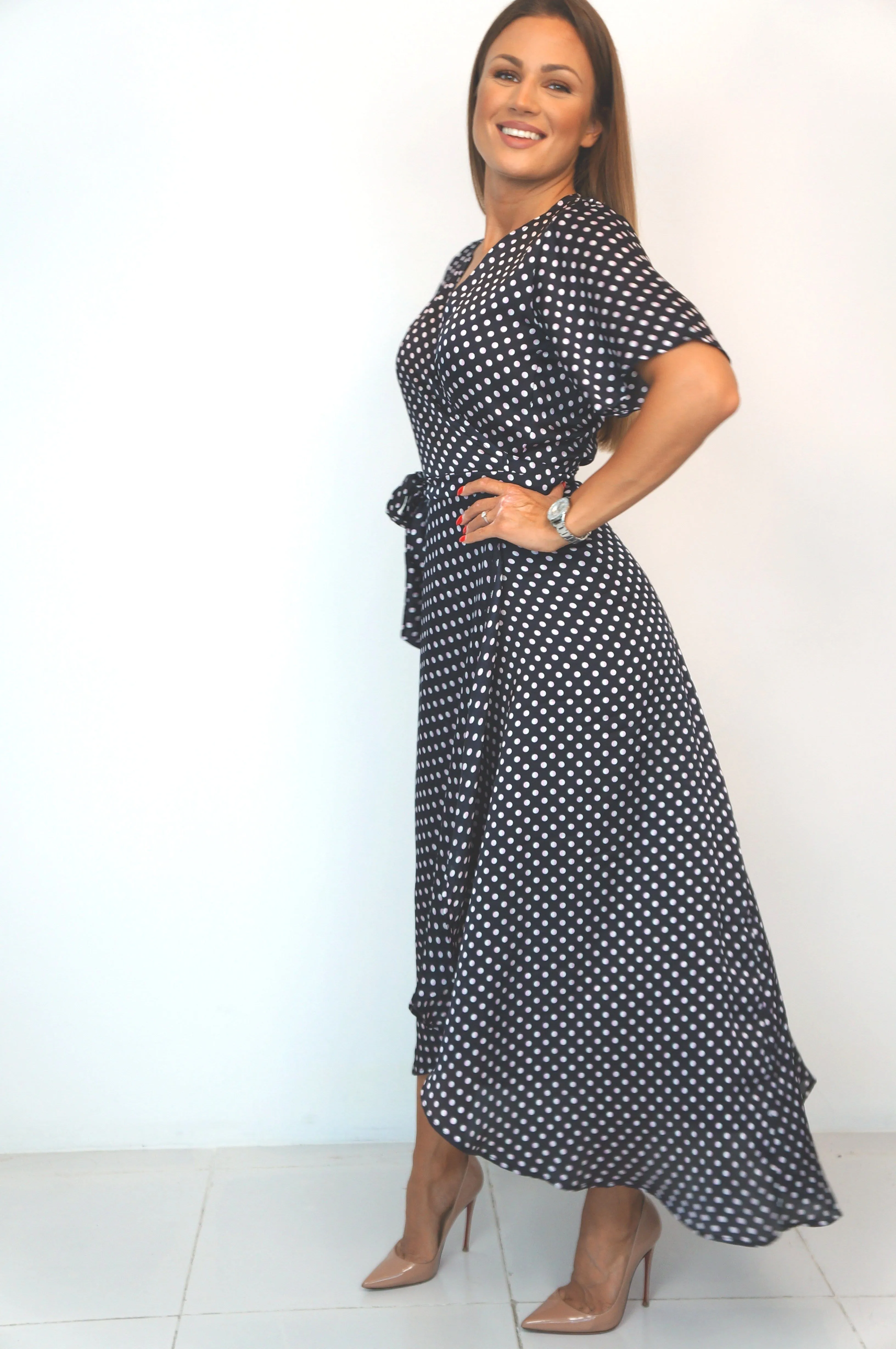 The Maxi Wrap Dress - Midnight Blush