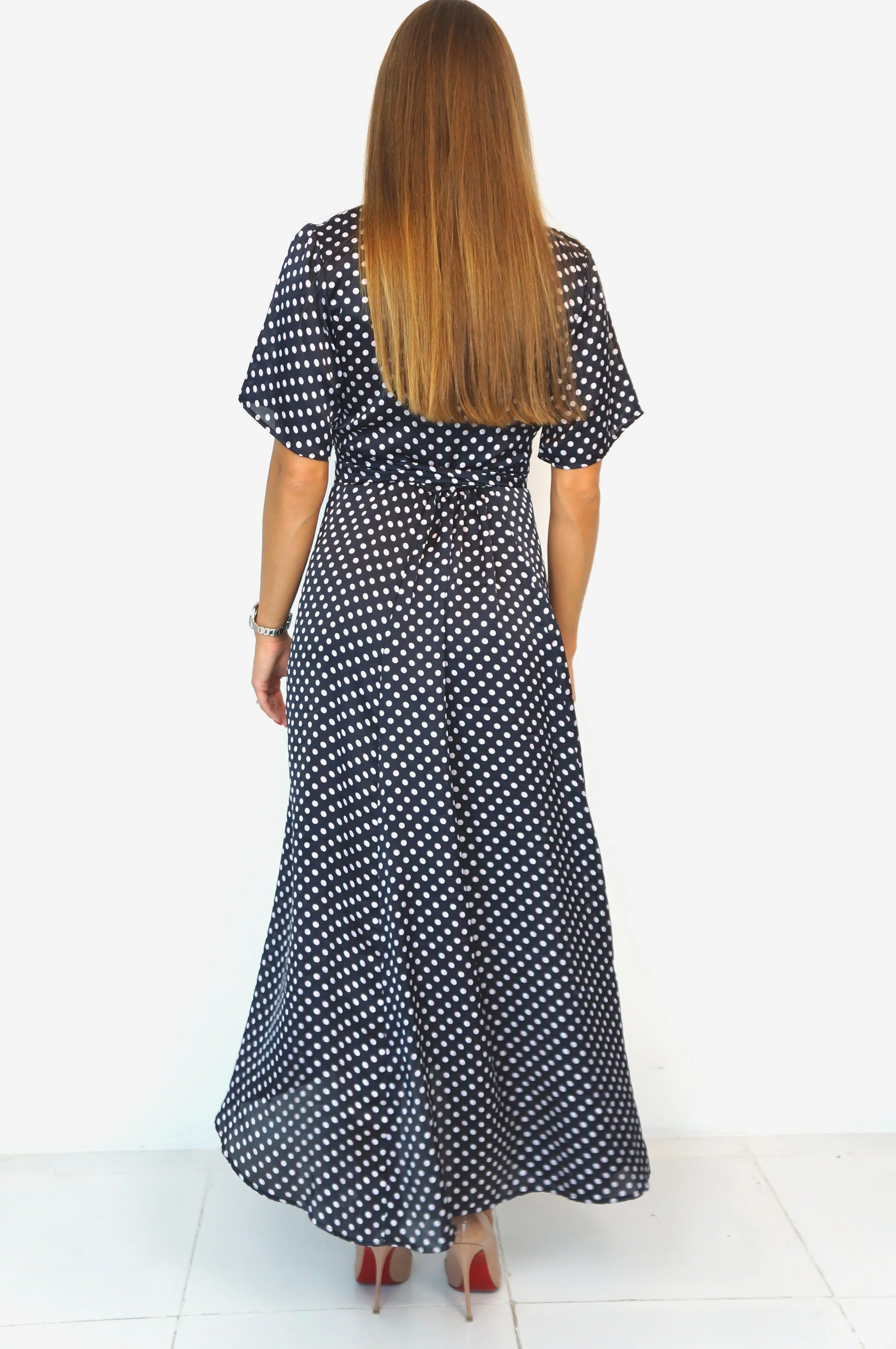 The Maxi Wrap Dress - Midnight Blush
