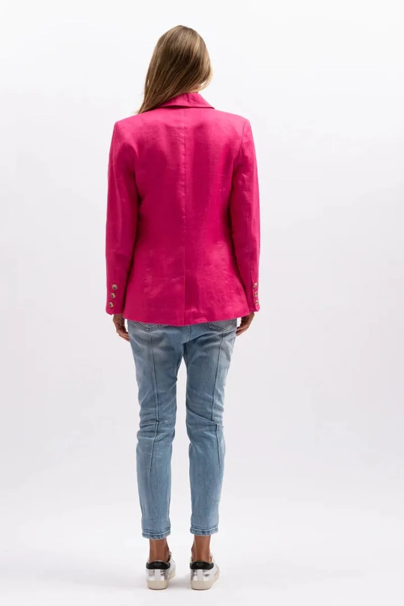 The Others - The Linen Blazer - Hot Pink