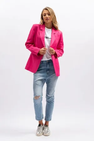 The Others - The Linen Blazer - Hot Pink