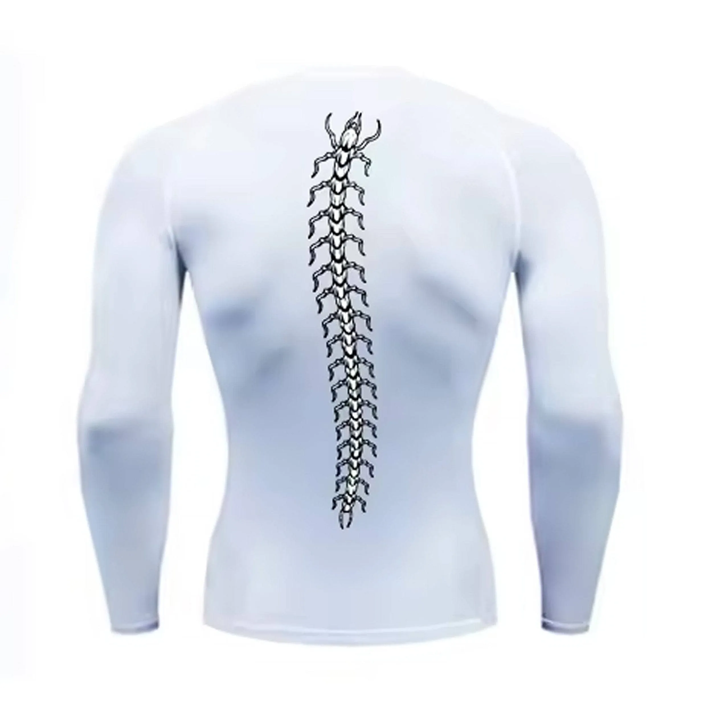 Toxic Crawler Long Sleeve White Compression Shirt
