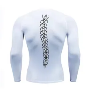 Toxic Crawler Long Sleeve White Compression Shirt