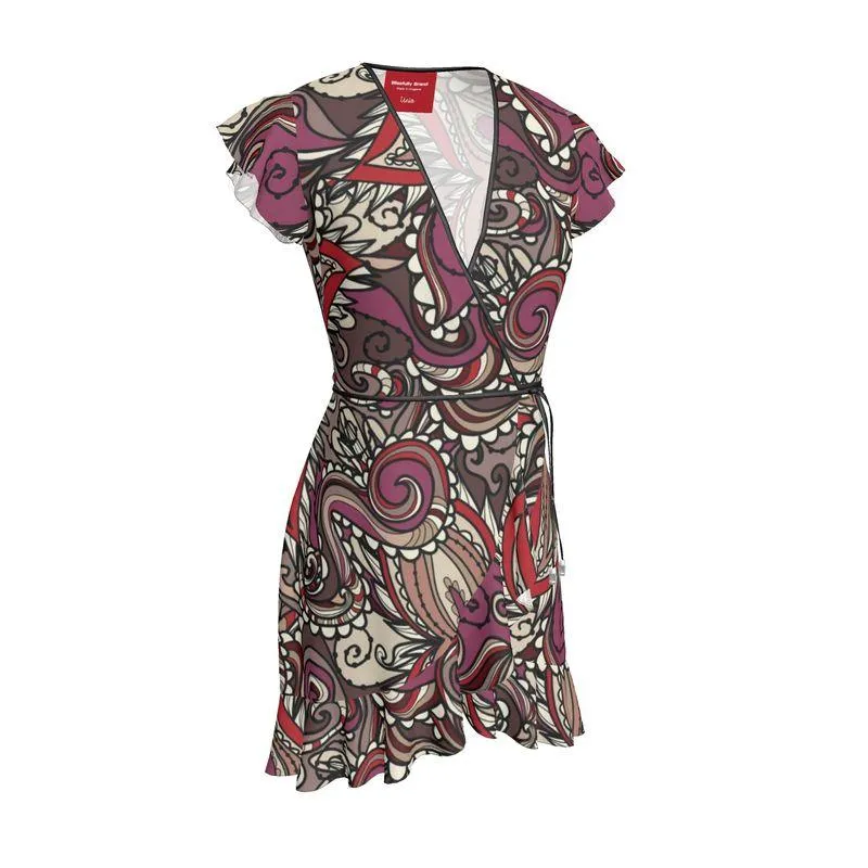 Unia Flounce Wrap Dress