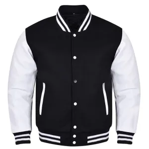 Varsity Jacket - Black White