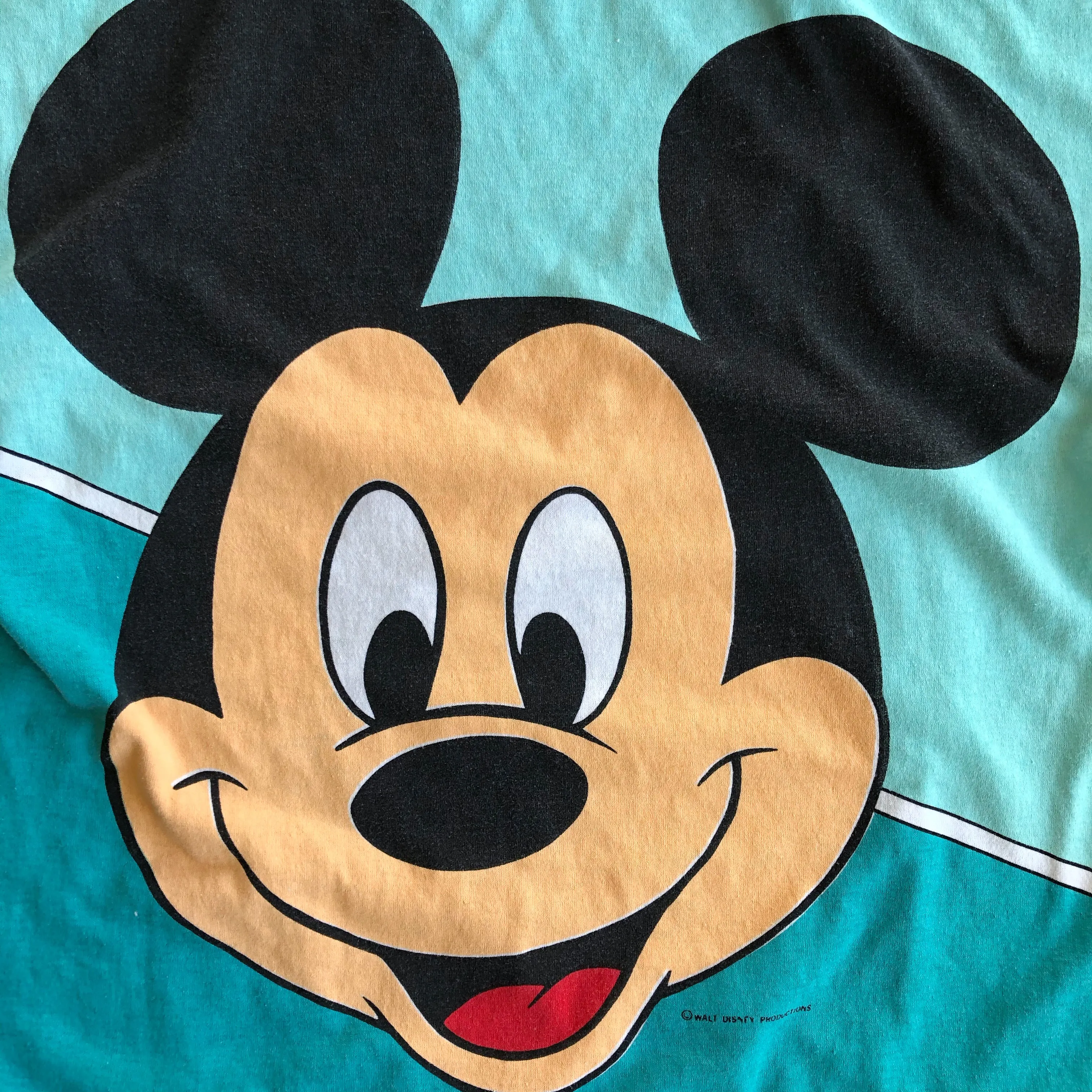 VINTAGE 80'S MICKEY TURQUOISE TANK