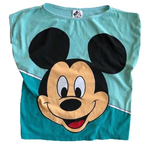 VINTAGE 80'S MICKEY TURQUOISE TANK
