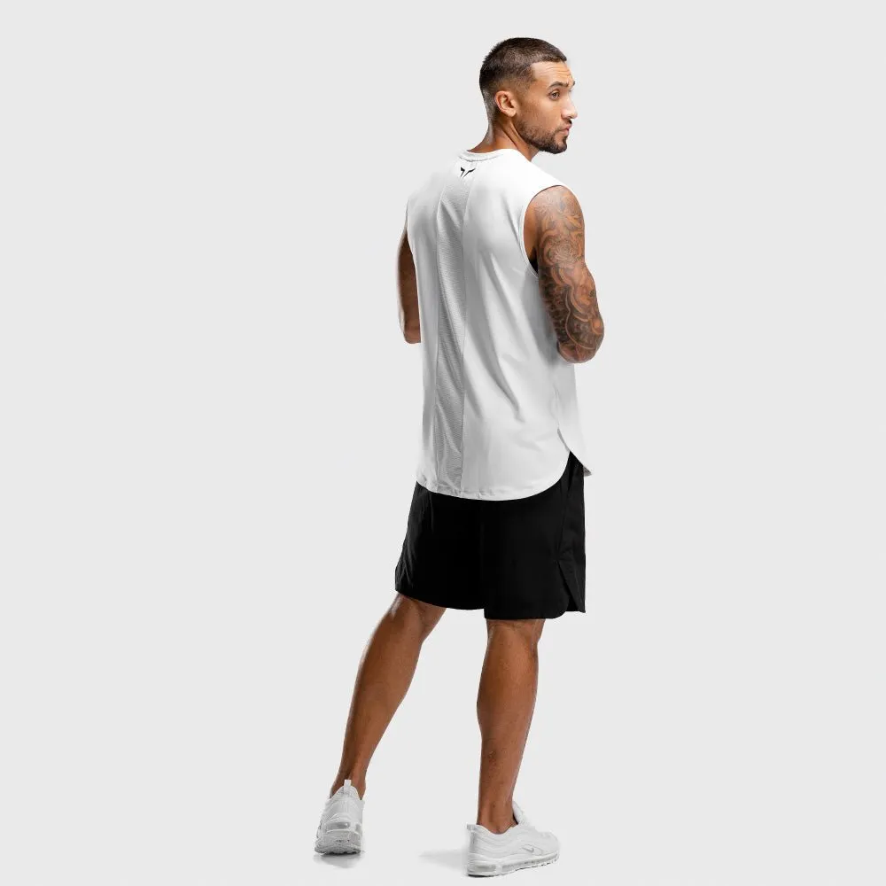 Warrior Cut-Off Tank - Pearl White