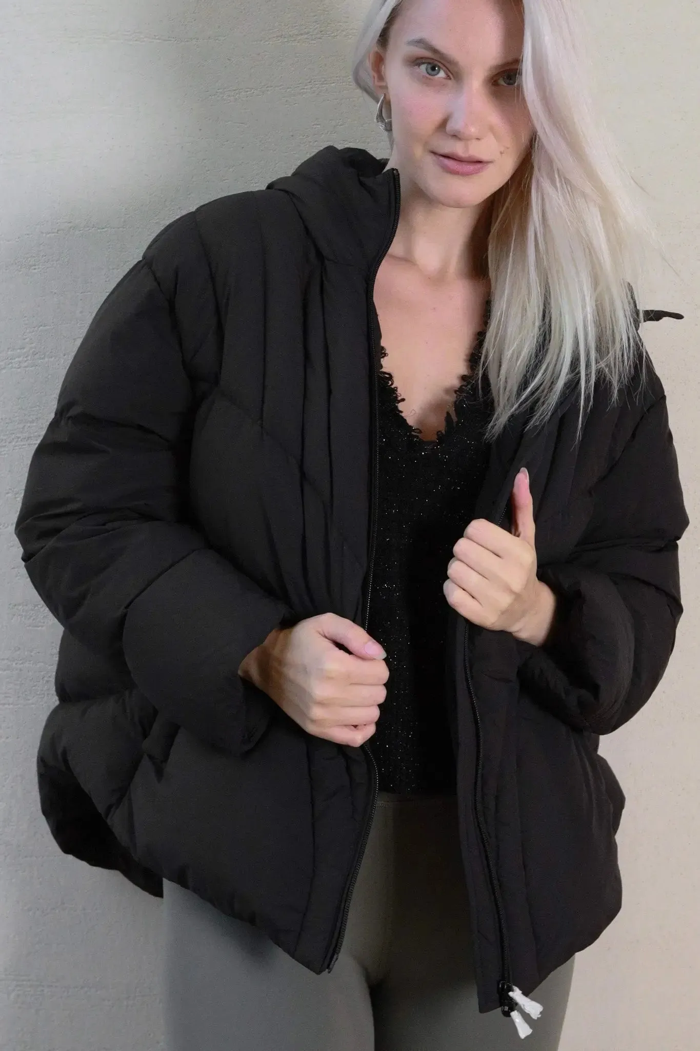 Water Repellent Puffer Jacket with Down